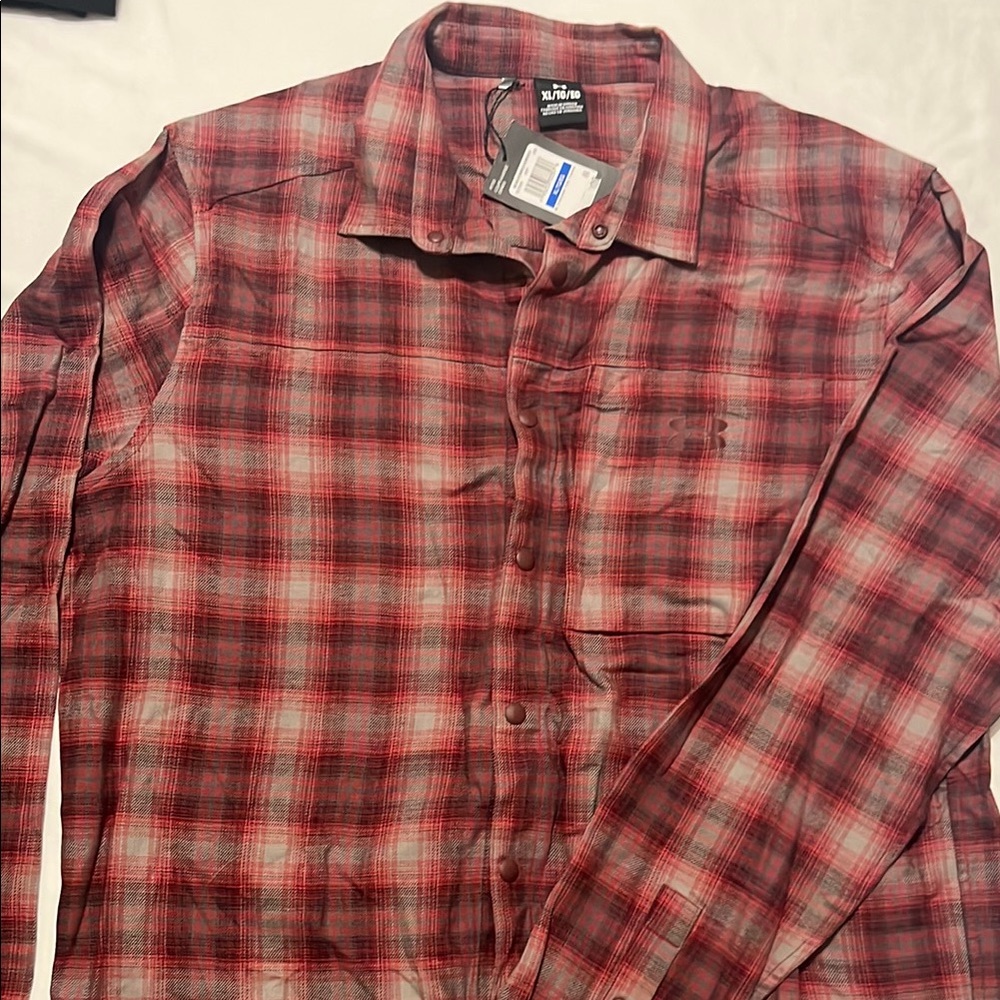 Under Armour Men's Red Plaid Shirt
